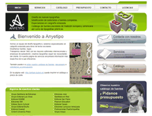 Tablet Screenshot of anyetipo.com